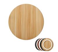 XNKLPY Rotating Board Round Circular Wooden Swivel Serving Coffee Table Tray Centerpiece Decor Kitchen Organizer for Dining Table Kitchen Appetizer Tea Trays Natural wood color 50cm