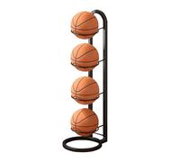 XNKLPY Sports Ball Storage Rack Durable Basketball Stand Organizer Vertical Ball Rack Display Stand Garage Organizer For Volleyball Basketball Football Indoor Outoor Black 4th Floor
