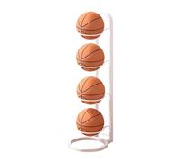XNKLPY Sports Ball Storage Rack Durable Basketball Stand Organizer Vertical Ball Rack Display Stand Garage Organizer For Volleyball Basketball Football Indoor Outoor White 4th Floor
