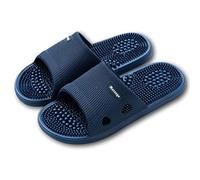 Xnlonby Massage Slipper (9.5 US, Dark Blue) - Relieves Plantar Fasciitis, Waterproof, Quick Drying, Unisex for Adults