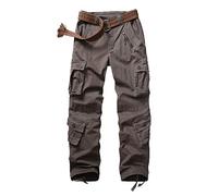 XNMAYA Women's Cargo Pants Quick Dry Casual Military Army Camo Combat Work Casual Pants with Pockets, Grey, 22