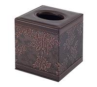 XNONE Leather Handkerchiefs Box Square Cosmetic Tissues Dispenser Holder, Tissue Box Napkin Tissue Box Holder for Chest of Drawers Bathroom Cars Office Decor Vintage