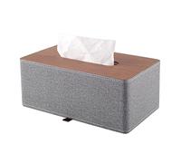 XNONE Tissue Box Cover Pu Leather Tissue Box Holder Rectangle Tissue Organizer Napkin Dispenser for Home,Office,Restaurant,Dresser,Car,Bathroom Decor (Grey)
