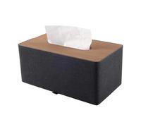 XNONE Tissue Box Cover Pu Leather Tissue Box Holder Rectangle Tissue Organizer Napkin Dispenser for Home,Office,Restaurant,Dresser,Car,Bathroom Decor,Black