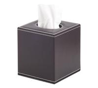 XNONE Tissue Box Cover PU Leather Tissue Box Holder Square Tissue Organizer Napkin Dispenser for Home,Office,Restaurant,Dresser,Car,Bathroom Decor,Brown