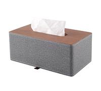 Tissue Box Holder/Cover Rectangular Modern Napkin Facial Tissues Storage Caddy Holder,Pumping Paper Dispenser Case with Magnetic Bottom for House Bathroom Office Car Living Room(Grey)