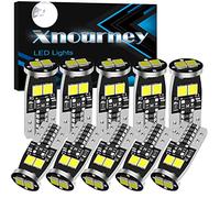 Xnourney 194 LED Bulb, 168 501 W5W T10 LED Bulbs for Car Dome Map Door Courtesy Trunk Parking License Plate Lights,6500K White 12V (Pack of 10)
