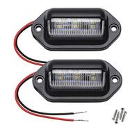 Xnourney 2PCS LED Number Plate Light, 12V-24V DC Waterproof 6-SMD License Plate Lamp Taillight, For Truck SUV Trailer Van RV Boats as Step Courtesy Light, Dome/Cargo Lights