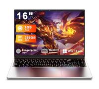XNQ Gaming Laptop Computer 2025, 16 Inch 1920 * 1200 FHD IPS Lap Top PC, 8GB RAM 256GB ROM, N5105 Processor, 5000mAh Battery, Backlit Keyboard, USB3.0 * 2, Fingerprint Unlock, HDMI, Wifi5, Win 11 pro