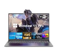 XNQ Laptop Computer,15.6-inch Gaming Laptop,16GB DDR4,512GB SSD,Core i5, Buttery-Smooth Experience,IPS FHD Display,8000mAh Battery,HDMI,Type C Port,Wifi6,Backlit Keyboard,Win 11 Pro
