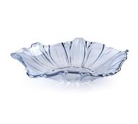 Xnqelerate Blue Glass Fruit Bowl, Fruit Plate, Decorative Bowl, Wedding Candy Bowl, Multi-Purpose Bowl for Nuts, Biscuits, Snack, 28 cm / 11 Inches