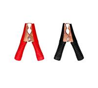 Xnrtop 2 Piece 90 mm Long Battery Alligator Clips, Black Red 100A Insulated Battery Clip Clamp for Car Vehicle