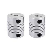 Xnrtop 8mm to 16mm Shaft Coupling 40mm Length 32mm Diameter Stepper Motor Coupler Aluminum Alloy Joint Connector for 3D Printer CNC Machine DIY Encoder (Pack of 2）