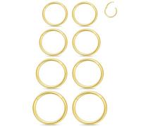 Xnsjeyy 20G 18G 16G 14G 12G 10G 8G 6G Nose Rings Hoops 316l Surgical Steel Clicker Septum Lip Ring Tragus Helix Daith Rook Conch Snug Cartilage Lobe Earrings Hoop Piercing Jewelry For Women Men, 6G