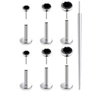 Xnsjeyy 20G 18G 16G F136 Titanium Threadless Flat Back Earrings Nose Studs Tragus Forward Helix Conch Cartilage Lobe Earrings Medusa Labret Snake Bite Monroe Lip Ring Piercing Jewelry For Women Men