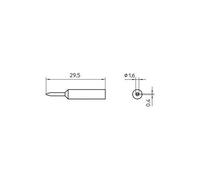 XNT 6 Weller Tip , Chisel , 1.6mm