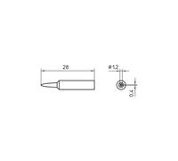 Weller - 1.2mm Straight Chisel Soldering Iron Tip For Wxp65 & Wp65