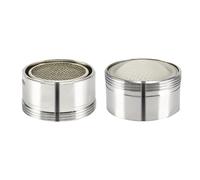 XNTONG - 2 Pieces Jet Regulators, M28 External Thread Faucet Filter, Chrome Brass Faucet Aerato, Faucet Aerator Replacement for Kitchen and Bathroom, 28mm Aerator Faucet Filter