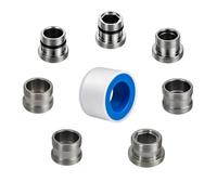 XNTONG 7-Piece Tap Adapter Set, Aerator Adapter M16, M16.5, M18.5, M20, M22, M24, M28 to M22 Male Thread, Aerator Tap with Seal and PTFE Tape