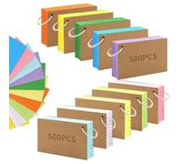Xnuiasqe 1000 PCS 3x5 Inches Colored Index Cards with Ring, Lined, Ruled Notecards for Study and Reference