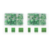 Xnuiasqe 100PCS 2.54mm 0.1 Inch Pitch PCB Mount Terminal Block Connector, 2P 3P 4P Terminals 150V 6A