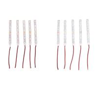 Xnuiasqe 10Pcs 10Cm Waterproof Strip Lights Dc 12V Caravan Boat Car - 5Pcs Green 5050 Led & 5Pcs Blue 5050 Led