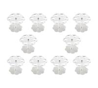 Xnuiasqe 10pcs 6 Holes Acrylic Ice Cream Cone Stand Holder Transparent