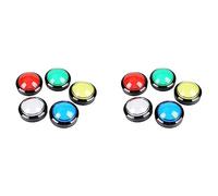 Xnuiasqe 10X Buttons 60mm Dome 2.36 Inch LED Push Button with Micro-Switch for Machine Video Games Console