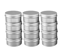 Xnuiasqe 12 Pack 80Ml Tins Containers Tea Aluminum Box Lip Balm Balm Storage Box Jar Containers With Screw Cap For Lip