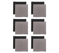 Xnuiasqe 12 Pcs Acoustic Foam Board,Studio Wedge Tile,Acoustic Foam Soundproof Pyramid Studio Treatment Wall Panel 2.5X30X30cm