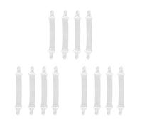 Xnuiasqe 12 Pcs Home White Elastic Mattress Bed Sheet Grippers Clips