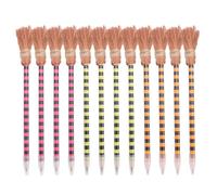 Xnuiasqe 12 Piece Halloween Witch Pencil Colorful Witch Pens Wizard Writing Pencils Wood Witch Pencil