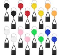 Xnuiasqe 16 Pcs Retractable Lighter-Leash Keychain Holder Lighter Holder Keychain Single Clip Design