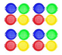 Xnuiasqe 16PCS Stop Sand Sifter Sieves Toy for Sand Beach 16 Pack Set Red Blue Yellow Green for Children Kids Toy