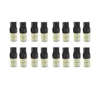 Xnuiasqe 16Pcs Super Bright Canbus T20 7440 W21W Wy21W 144-Smd Reverse Light Turn Signal Light Black Shell (White Light)