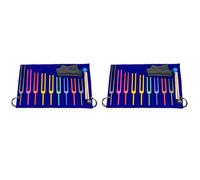 Xnuiasqe 18Pcs Colorful Aluminum Alloy Tuning Forks, Therapy Tuning Forks, Speech Therapy