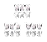 Xnuiasqe 18Pcs Measuring Cup Espresso Shot Glass Liquid Heavy Glass Wine Glass 26-Incremental Measurement 1Oz, 6, 2 Tbs, 30Ml