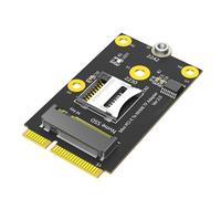 Xnuiasqe 2 In1 Mini PCI-E to TF Card USB2.0 and M.2 NVME Key-M SSD Adapter Compatible with NAS Industrial Control Motherboard