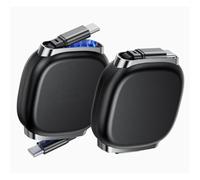 Xnuiasqe 2 Pcs 240W USB C to USB C Retractable Cable, Suitable for Galaxy S25/2024, Fast Charging for Laptops, Black