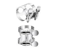 Xnuiasqe 2 Pcs Clarinet Ligature B Flat with Adjustable Screws - Silver Mouthpiece Ligature for Bb Clarinet, Mouthpiece Ligature