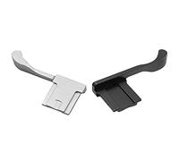 Xnuiasqe 2 Pcs Metal Hot Shoe Cover Thumb Grip for X100F X100T X70 X-E3 X-A1 X-A2 X-M1 XA3 XE3, Black & Silver