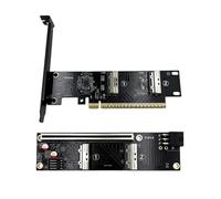Xnuiasqe 2 Port MCIO 5.0 to PCI-E 5.0 X16 Adapter Card with MCIO to PCIE X16 Baseboard for Graphics Card Server