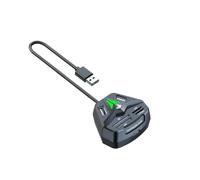 Xnuiasqe 2 Ports USB 2.0 HUB Type C Docking Station 5Gbps High Speed Transmission Splitter Adapter for Laptop Hard Drive Black