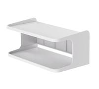 Xnuiasqe 2-Shelf Bedside Shelf Organizer, Modern/Contemporary Style, Wall Mount, Double Tray Holder White