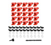 Xnuiasqe 20pcs Horizontal Chicken Waterer Nipples,Chicken Nipple Waterer with Drill Bits, Easy Install Automatic Chicken Waterer