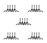 Xnuiasqe 20PCS Side Brush Robot Vacuum Cleaner Parts for V55 V50 V5 V5S V3 V3S V50 Pro X5 Accessories