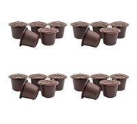 Xnuiasqe 20Pcs Stainless Steel Filter Reusable Coffee Capsules for Machines(B)