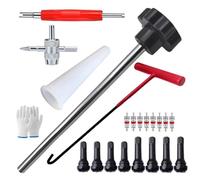 Xnuiasqe 23pcs Tire Valve Stem Puller Tube Metal Tire Repair Tools Kit Metal Car Puller Wheel Tire Remover Installer A