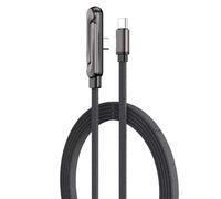 Xnuiasqe 240W Braided Fast Charge Cable 90 Degree Type-C Cable Right Angle Charger Cable with Built-in Phone Stand