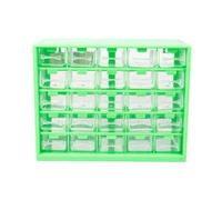Xnuiasqe 25Pc Combined Transparent Drawer Storage Cabinet Detachable Green Parts Box Hardware Sorting Box